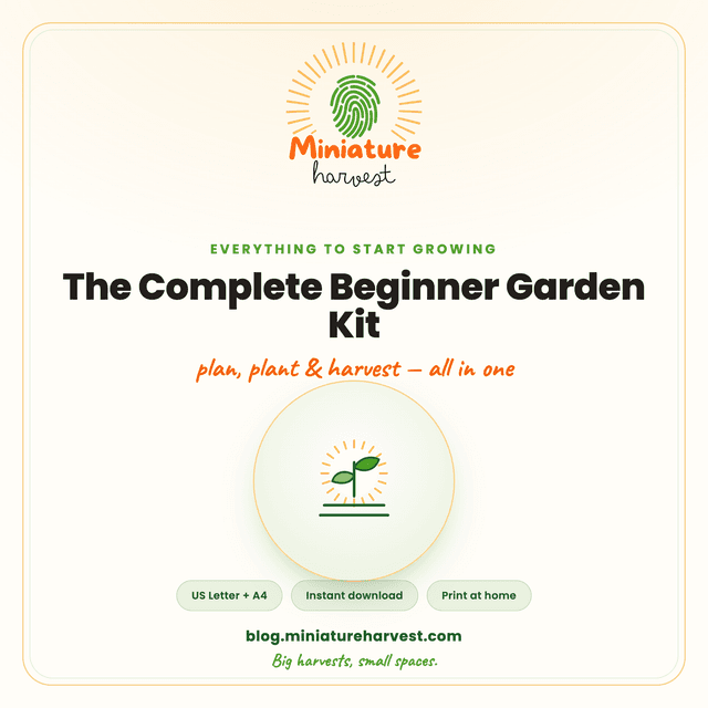 Miniature Harvest garden printables