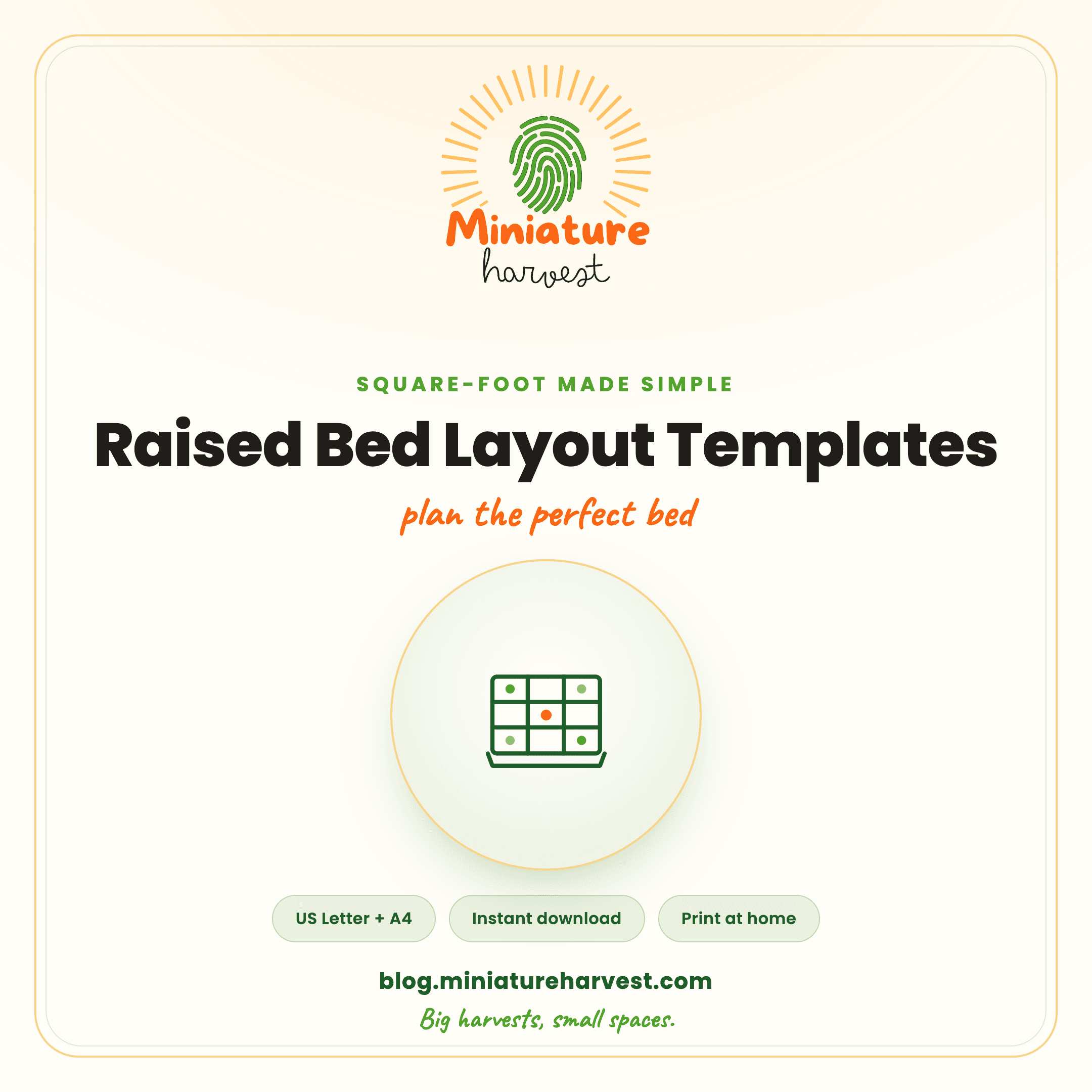 Raised Bed Layout Templates